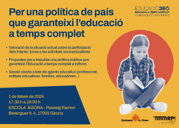 Cap a una educació a temps complet a Catalunya: garantim extraescolars i activitats d’estiu